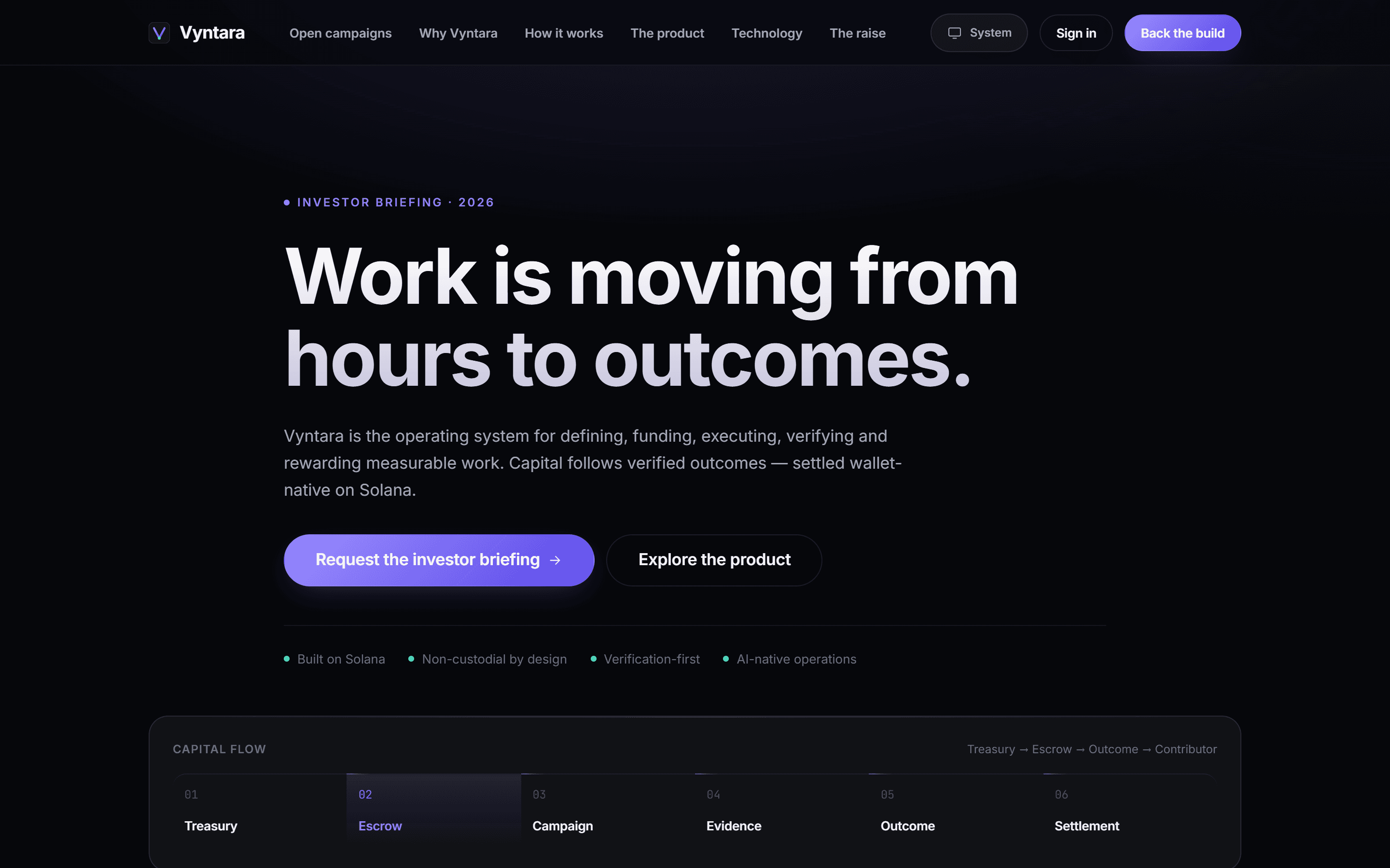 The investor briefing page.